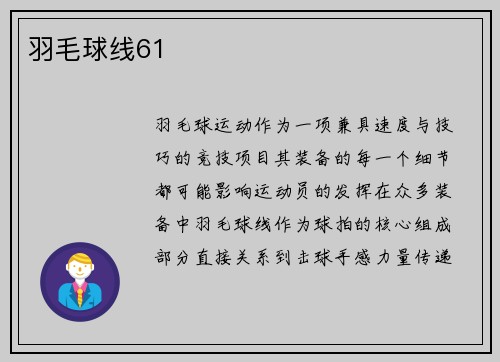 羽毛球线61